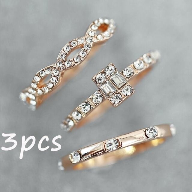 Rose Popular style Multi piece ring and ring set Image 2