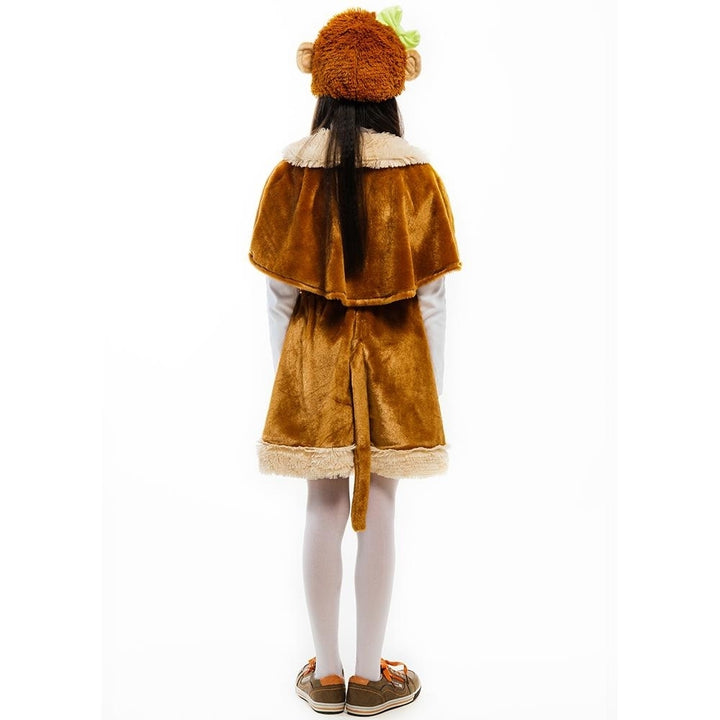 Monkey Jungle Animal Girls Size XS 2/4 Plush Costume Tail Cape Headpiece 5 OReet Image 6