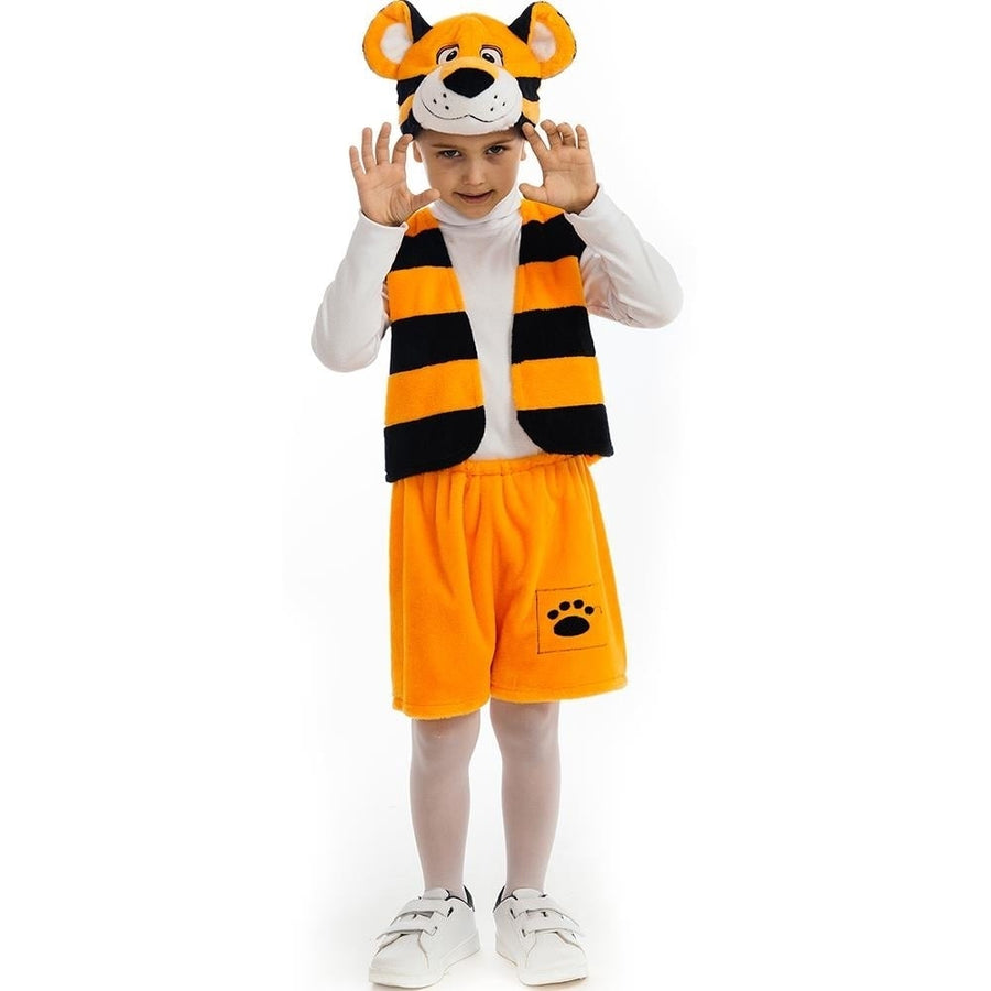 Bengal Tiger size S 4/6 Plush Cat Boys Costume Dress-Up Play Kids 5 O'Reet Image 1