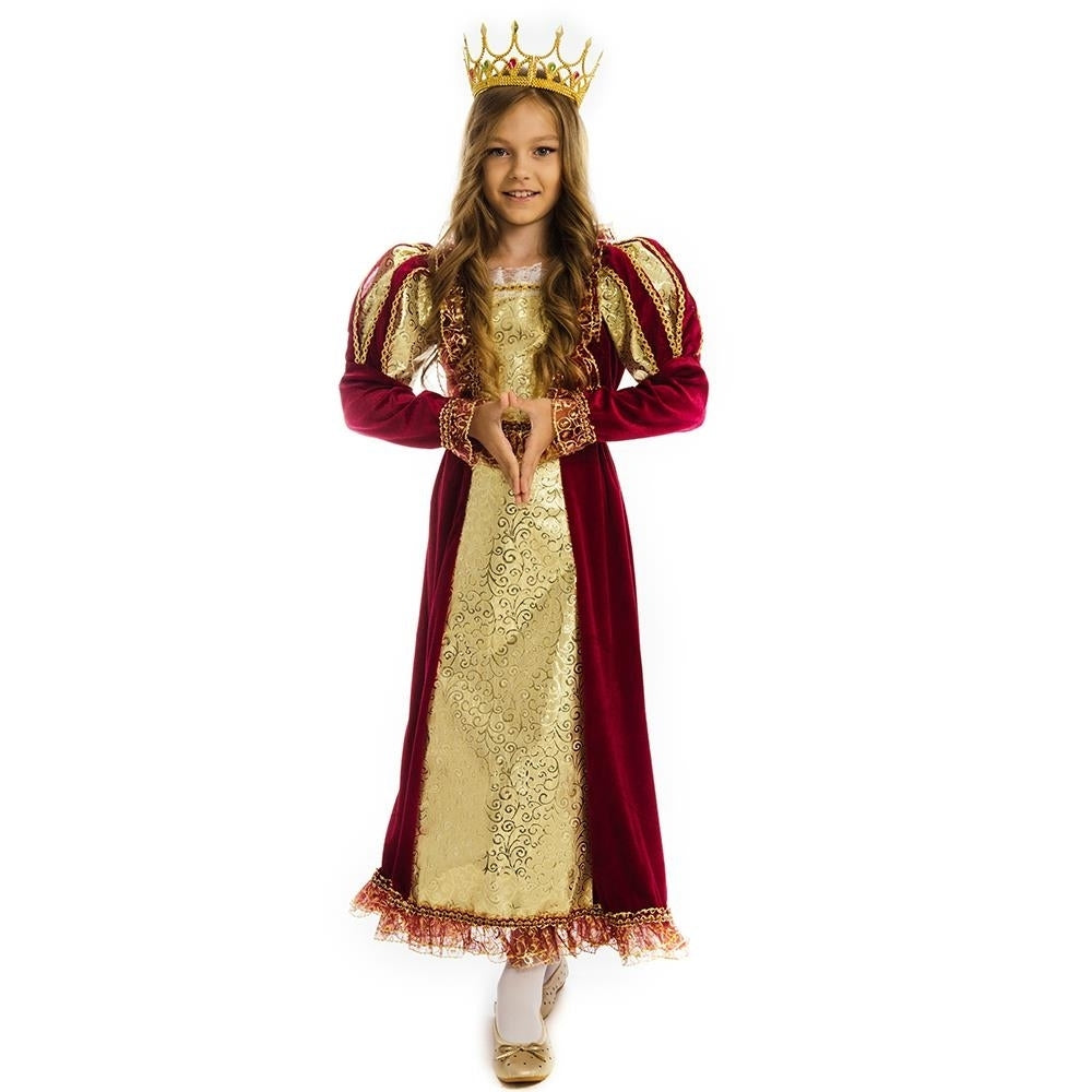 Royal Queen XS Girls Costume Medieval Fairy Tale 5 OReet Child Dress Image 1