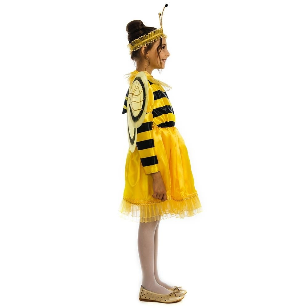 Bumblebee Bee Girls Size XS 2/4 Wings Headband Dress Yellow Costume 5 OReet Image 4