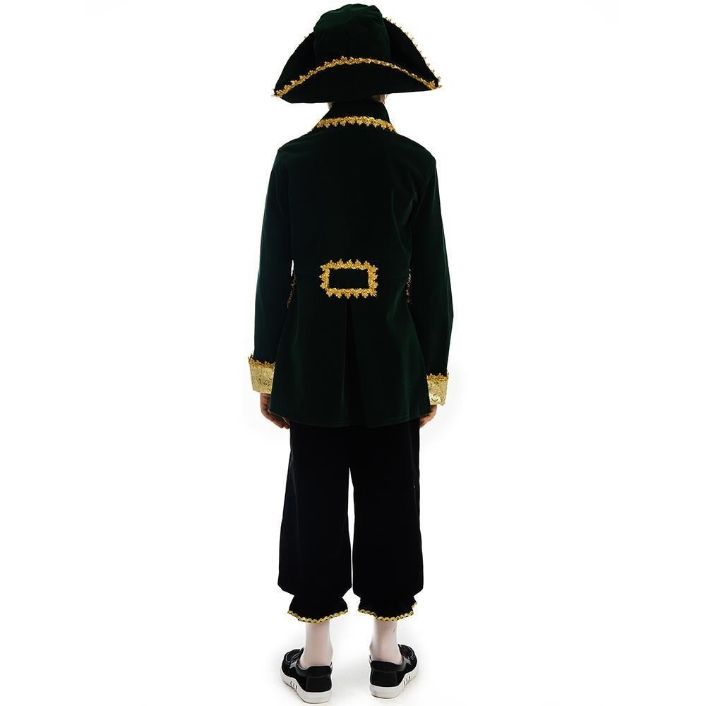 Captain of Pirates Boys size XS 2/4 Costume Carnival Hat Eye Patch Jacket 5 OReet Image 7