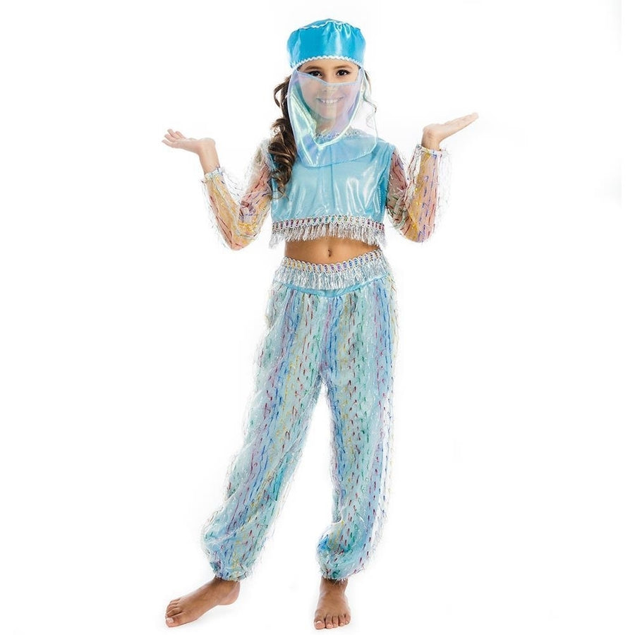 Magical Harem Jasmine Princess size M 6/9 Girls Blue Costume Carnival Dress-Up Play 5 OReet Image 1