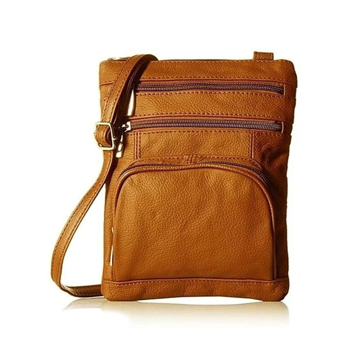 Ultra-Soft Genuine Leather Crossbody Bag Multiple Colors Image 4