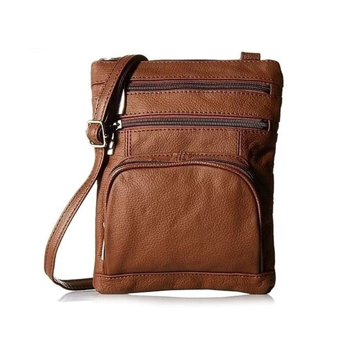 Ultra-Soft Genuine Leather Crossbody Bag, Multiple Colors Image 1