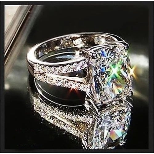 Womens micro Artificial zircon ring Image 4