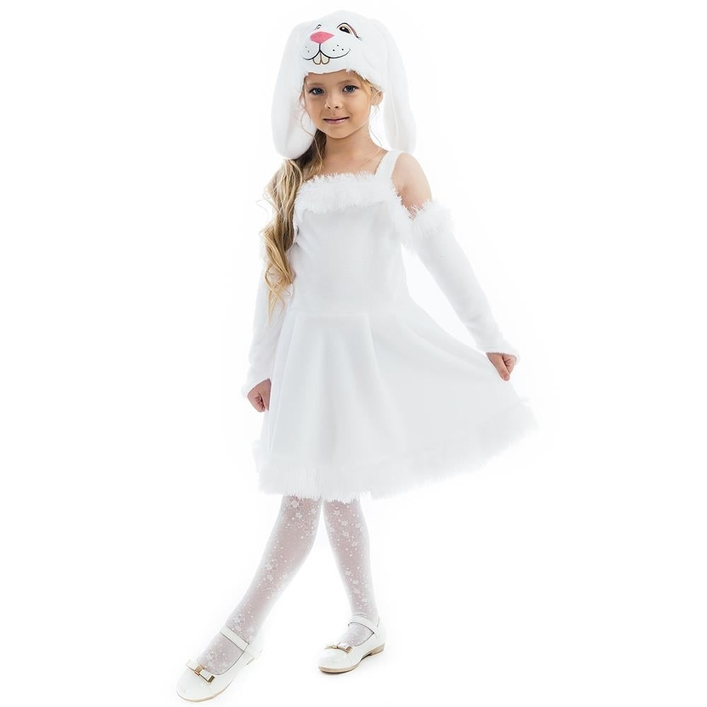 Bunny Hoppy size XS 2/4 Plush White Rabbit Girls Costume Dress-Up Play Kids 5 O'Reet Image 1