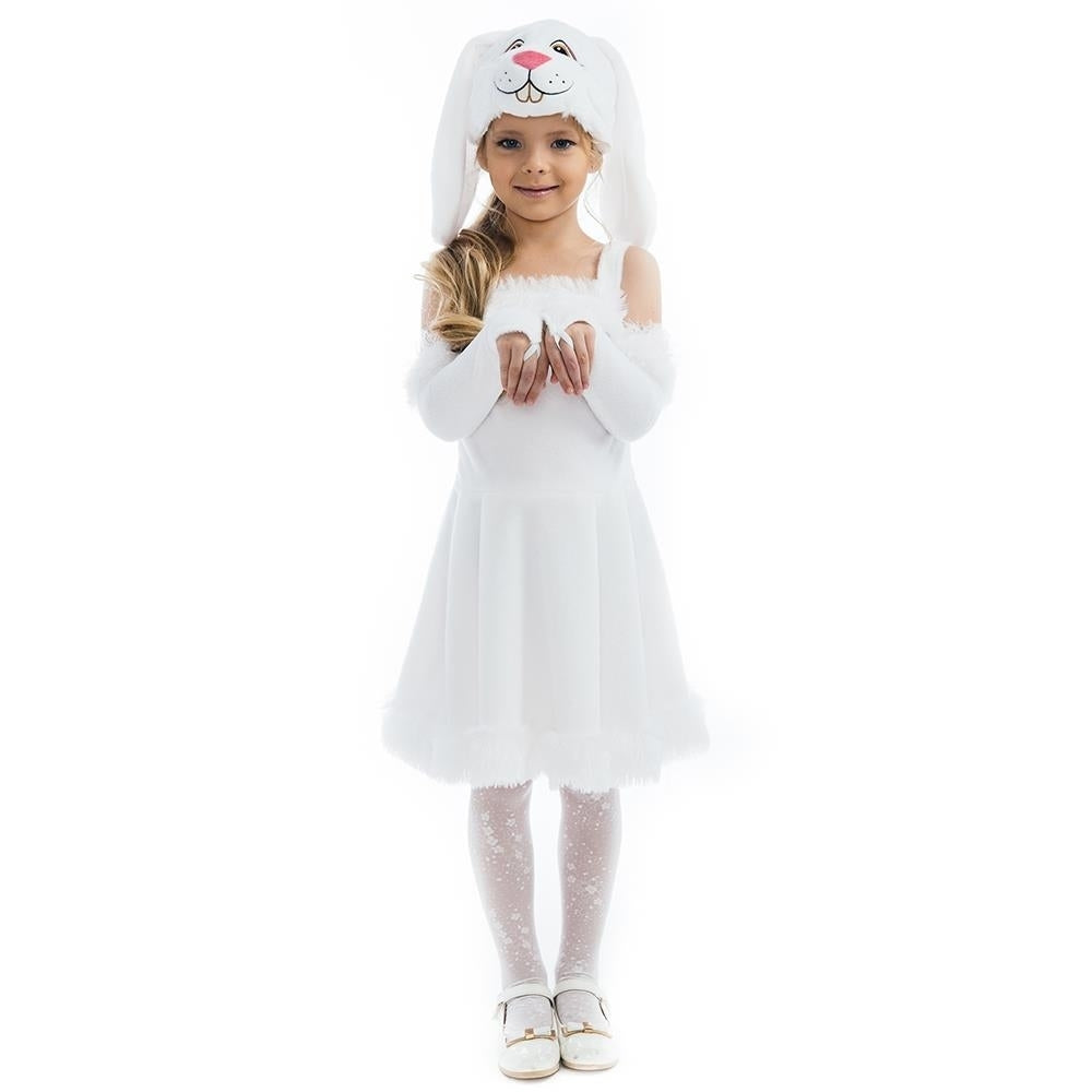 Bunny Hoppy size XS 2/4 Plush White Rabbit Girls Costume Dress-Up Play Kids 5 O'Reet Image 2