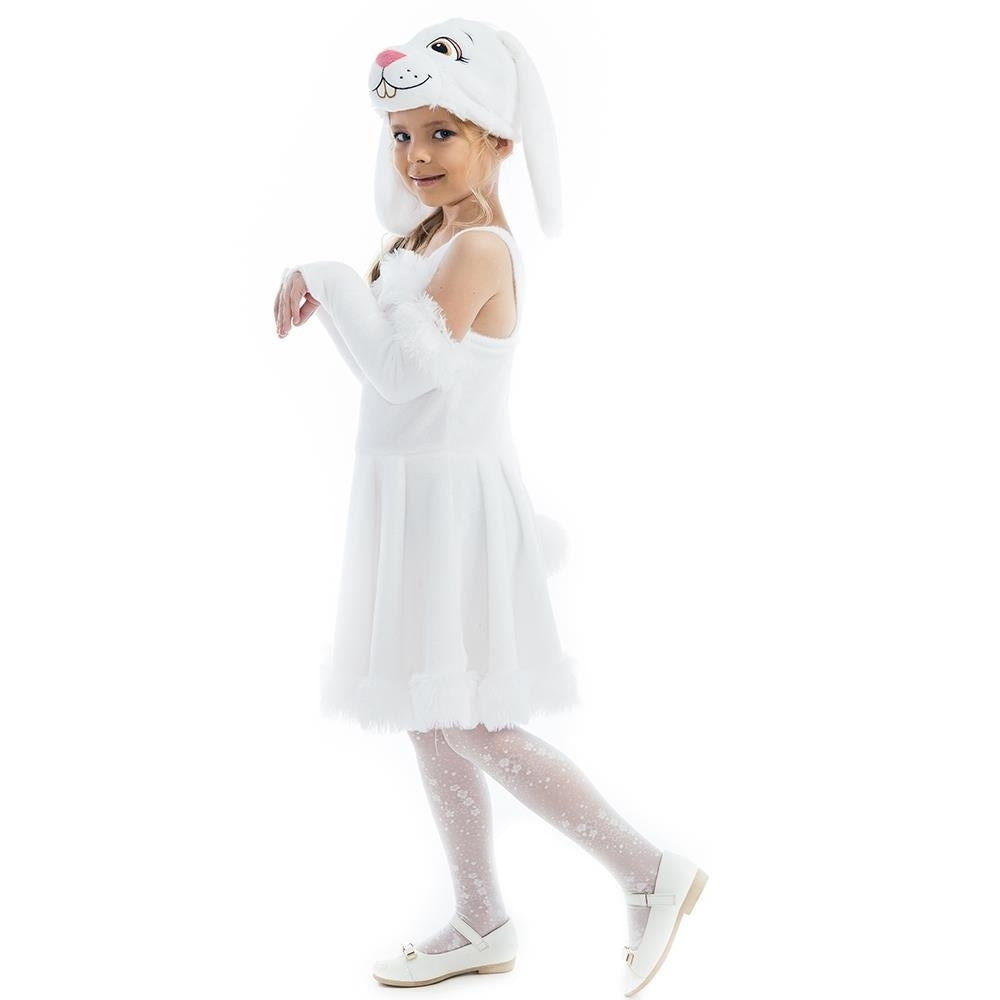 Bunny Hoppy size XS 2/4 Plush White Rabbit Girls Costume Dress-Up Play Kids 5 O'Reet Image 3