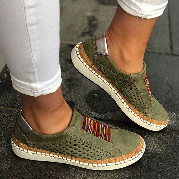 Perforated Slip-On Casual Sneakers in 5 Colors Image 6