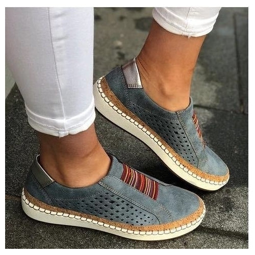 Perforated Slip-On Casual Sneakers in 5 Colors Image 4