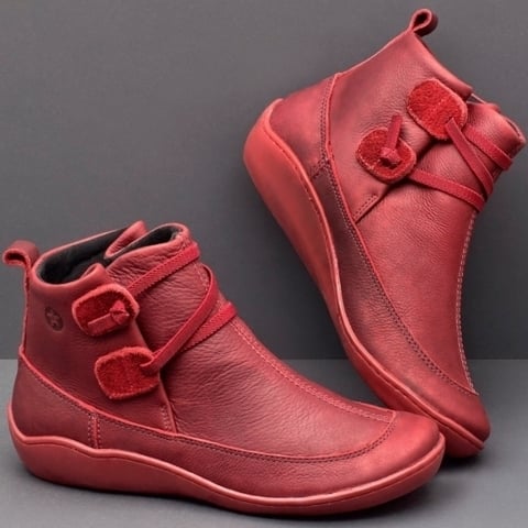 Braided Strap Flat Heel All Season Boots Image 1