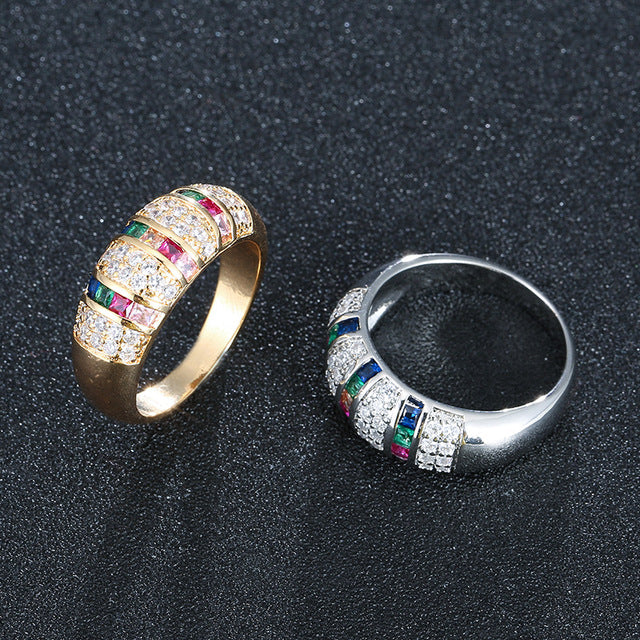 Popular style color Artificial zircon jewelry ring Image 2