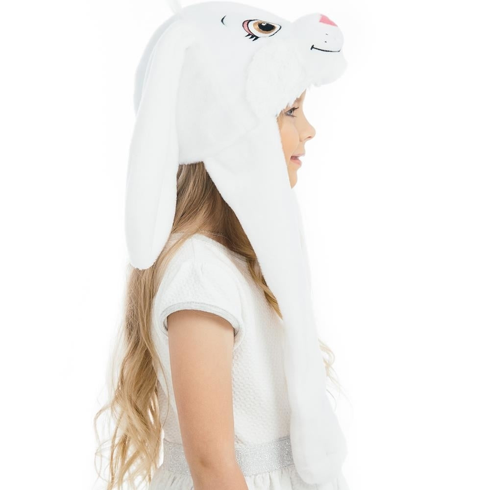 Bunny Plush Headpiece Kids White Rabbit Dress-Up Play Accessory Hat Animal 5 OReet Image 3