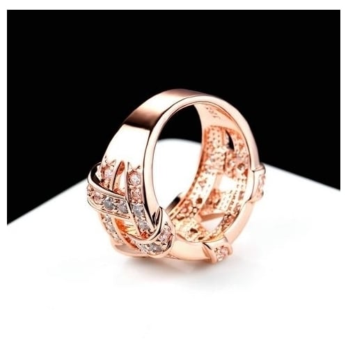 Artificial zircon rose Popular style womens ring Image 3