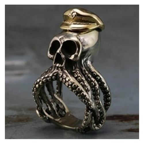 Pirates of the Caribbean Captain Jack Octopus Skull Ring Image 1