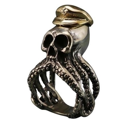 Pirates of the Caribbean Captain Jack Octopus Skull Ring Image 2