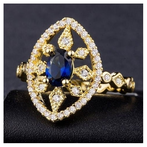 Luxury fashion ol womens Artificial zircon ring Popular style ring Image 3