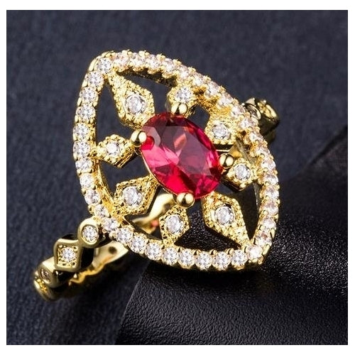 Luxury fashion ol womens Artificial zircon ring Popular style ring Image 4