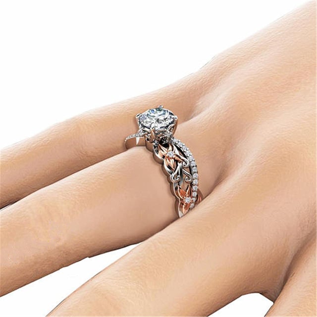 Rose Popular style Artificial zircon ring Image 2