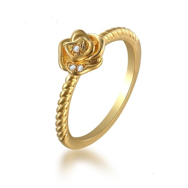 ins Style Rose Ring Popular style lady Ring Flower Ring Image 1