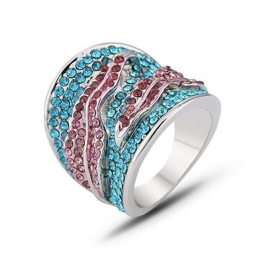 Fashion color leaves lovers ring ring ring Image 1