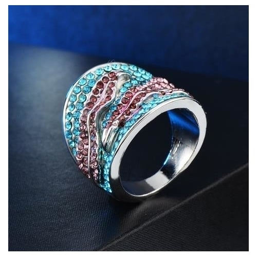 Fashion color leaves lovers ring ring ring Image 2