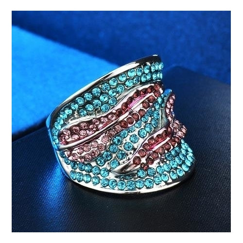 Fashion color leaves lovers ring ring ring Image 4