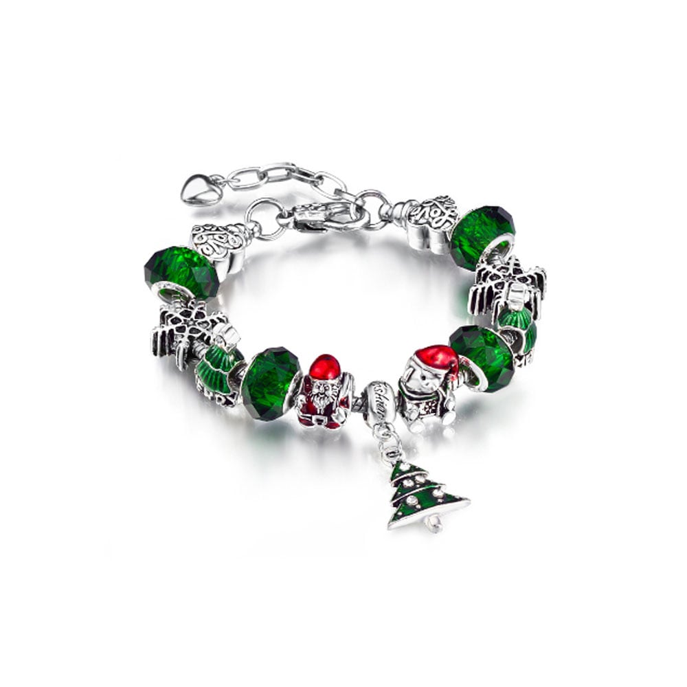 Swarovski Christmas Themed Crystal Bracelets 18K White Gold Plated 7.5" Image 2