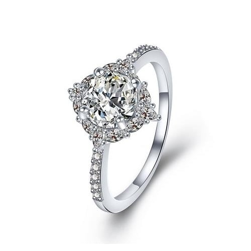 Us popular engagement ring with Artificial zircon ring Image 1