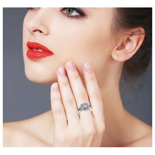 S Sterling Fashion style Ring luxury and noble girl ring Image 4