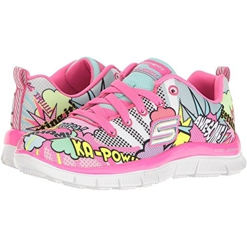 Skechers Girls Appeal - Pop Pizazz Sneaker Pink/White - 81817L PINK/WHITE Image 2