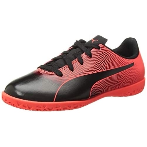 PUMA Kids Spirit FG Sneaker Black Red Blast Lightweight Durable Synthetic Upper Image 1