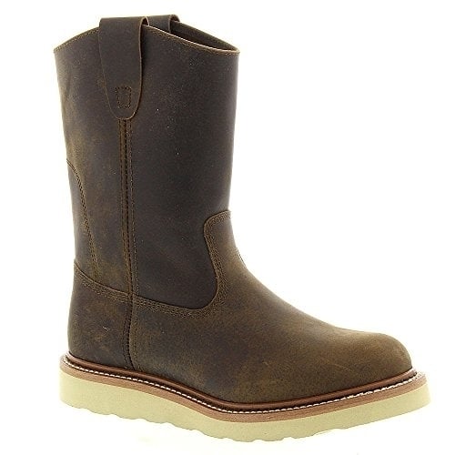 Golden Retriever Mens 9955 Safety Toe Pull On Wedge Boot BUFFALO Image 1