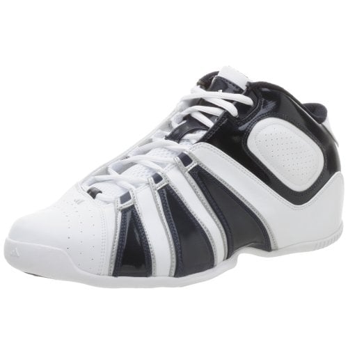 adidas Mens Lyte Speed Feather Basketball Shoe WHITE/NAVY/SILVER Image 2