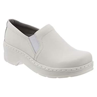 KLOGS Naples Womens White Smooth Leather Clog Model 00130010001 Anti-Slip Outsole Image 1