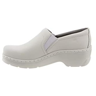 KLOGS Naples Womens White Smooth Leather Clog Model 00130010001 Anti-Slip Outsole Image 3