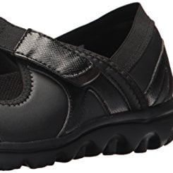 Propt Women's Onalee Mary Jane Flat  All Black Smooth Image 1