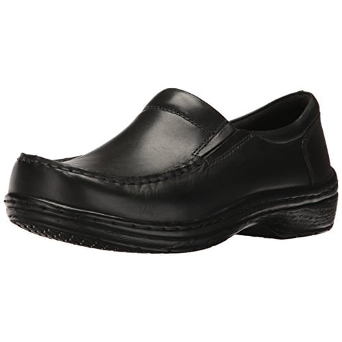 Klogs Footwear Mens Knight Black Smooth Leather Moc-Toe Slip-Resistant Shoe Image 1