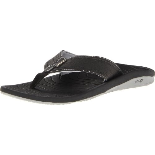 REEF Mens Swellular Cushion Lux Flip Flop Sandals Black Synthetic Size Available Image 1