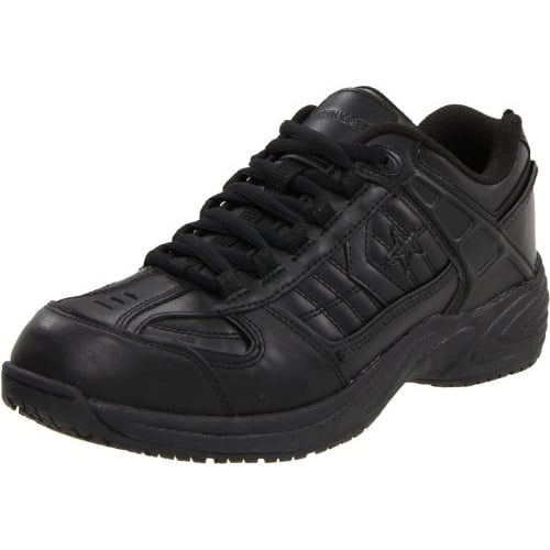 Converse Work Mens SureGrip Plus Athletic Work Shoe BLACK LEATHER Image 1