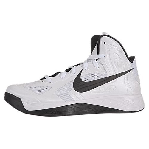 NIKE Mens 525019 Ankle-High Basketball Shoe WHITE/BLACK Image 1