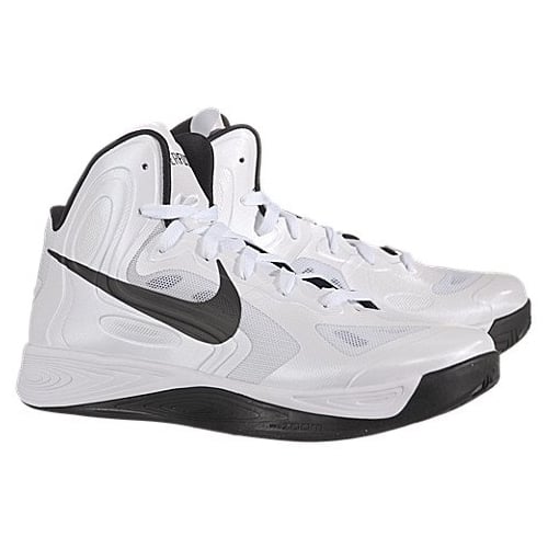 NIKE Mens 525019 Ankle-High Basketball Shoe WHITE/BLACK Image 2