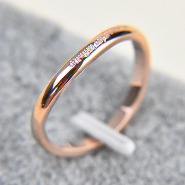 Fashion beautiful twist pattern titanium steel colorfast bending ring Image 2