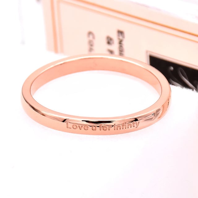 Fashion beautiful twist pattern titanium steel colorfast bending ring Image 4