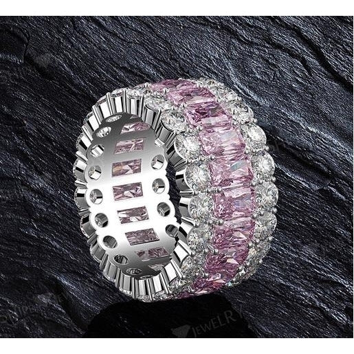 fine imported Artificial zircon fire color treasure ring female temperament micro Artificial zircon ring Image 4