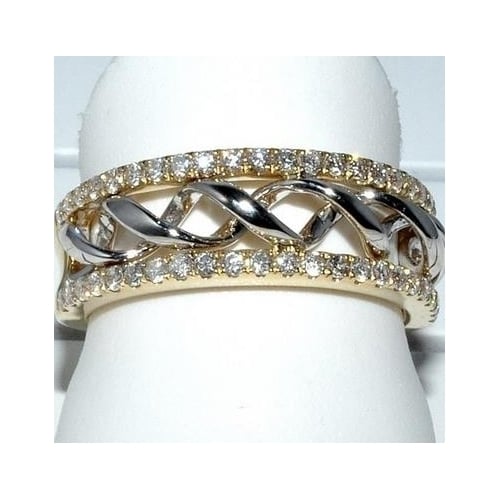 Popular style two color Artificial zircon ring Image 3