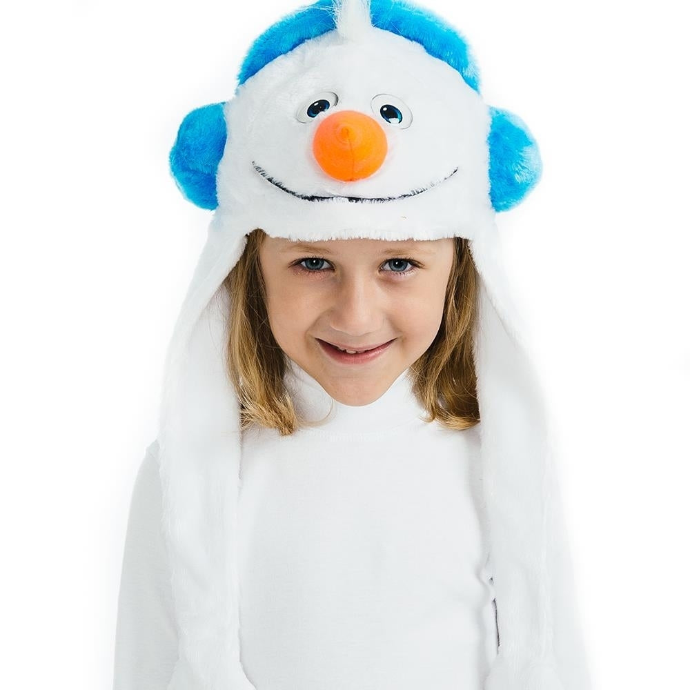 Little Winter Snowman Headpiece Kids Costume Orange Nose Dress-Up Play Accessory 5 OReet Image 1