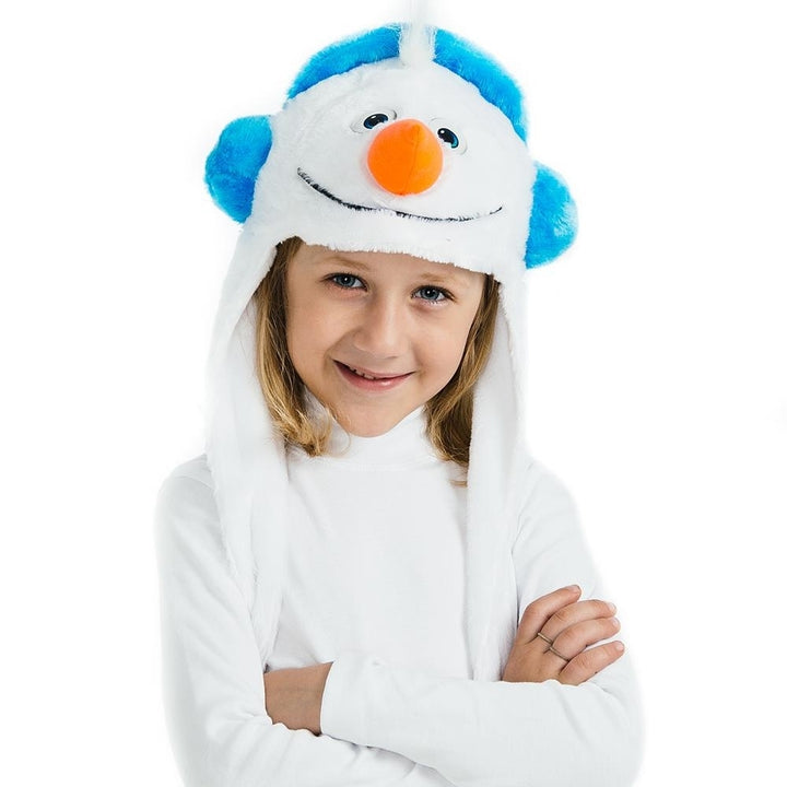 Little Winter Snowman Headpiece Kids Costume Orange Nose Dress-Up Play Accessory 5 OReet Image 2