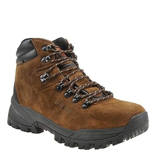 SKECHERS WORK Mens Vostok - Loughor Soft Toe Waterproof Work Boot Brown - 77185-BRN BLACK Image 4